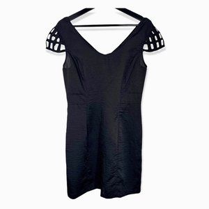 Alyn Paige Caged Cap Shoulder Sheath Dress, Size 10